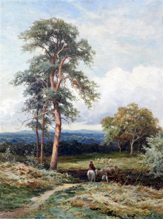 John Bates Noel (Exh.1893-1909) On the Downs, Kempty Common, 18 x 14in.